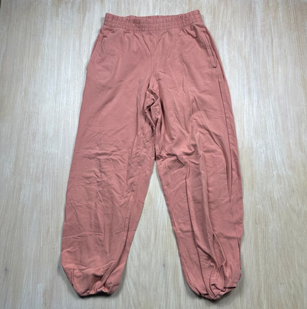Free People Movement Dusty Rose Smocked Waist Harem Balloon Pull On Jogger Pants